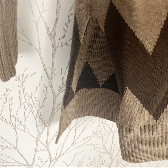 EIGHT EIGHT EIGHT Long Sleeve Cotton Open Front Chevron Cardigan NWT Large - Picture 6 of 10